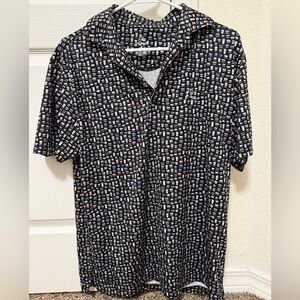 Rhoback coffee print men’s polo